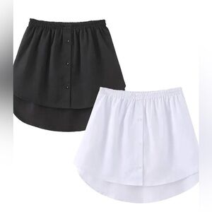 🥳3 for $10 Black and White Layered Shirt extenders